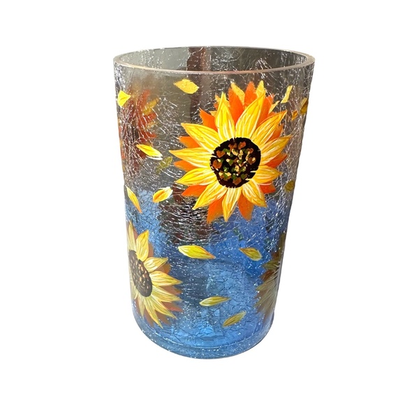 Yankee Candle 1676930 Crackled Sunflower Large Jar Candle Holder - Picture 2 of 3